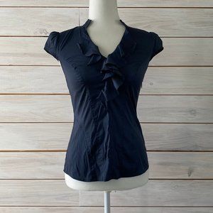 Express Elite Stretch Ruffle Blouse